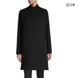 HiSO Wing Collar Cashmere and Wool Coat